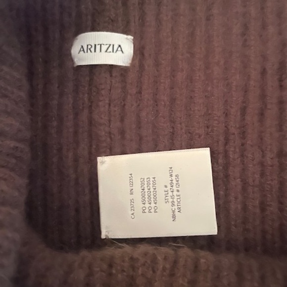 Aritzia Rich Brown Mocha Cashmere Neck Warmer - Picture 2 of 7
